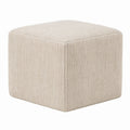 Würfelhocker aus Polyester-Cord, Beige, 45 x 45 x 45 cm